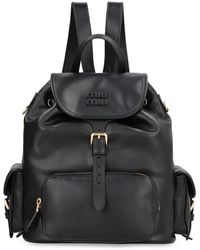 Miu Miu - Leather Backpack - Lyst