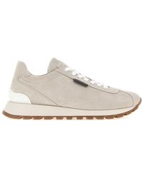 Brunello Cucinelli - Light Suede Sneakers - Lyst