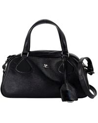 Courreges - Courregès Friday Leather Bag With Top Handle - Lyst