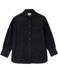 Ganni - Cotton Denim Shirt - Lyst