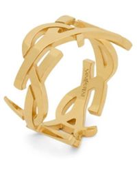 Saint Laurent - Anello Ferma Sciarpa "Cassandre" - Lyst