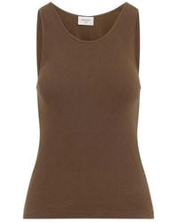 Saint Laurent - Cognac Cassandre Tank Top - Lyst
