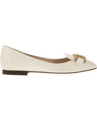 Tod's - Leather Ballerina With Accessory - Lyst