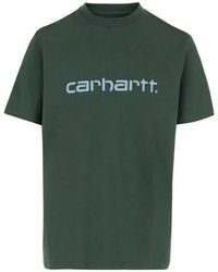 Carhartt - Short Sleeves "Script" Organic Cotton T-Shirt - Lyst