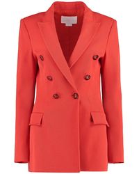 Genny - Double-Breasted Wool Blazer - Lyst