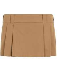 Miu Miu - Short Pleated Skirt - Lyst