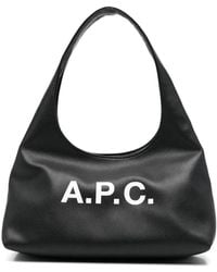 A.P.C. - Logo-Print Tote Bag - Lyst