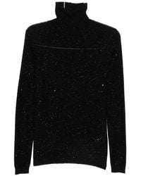 Fabiana Filippi - Virgin Wool Turtleneck Jumper With Micro Sequins - Lyst