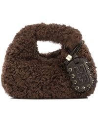 Ganni - "Mini Hobo Faux Fur" Small Handbag - Lyst