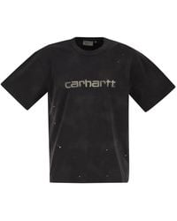 Carhartt - Organic Cotton T-Shirt With Spray Effect Logo - Lyst