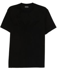 Emporio Armani - Textured Finish T-Shirt - Lyst