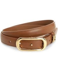 Fendi - Ff Oval-Buckle Leather Belt - Lyst