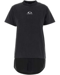 Balenciaga - Slate Cotton T-Shirt Dress - Lyst