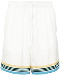 CASABLANCA - Silk Shorts With Drawstrings - Lyst