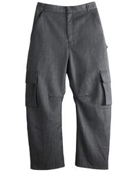 Balenciaga - Straight Wool Trousers With High Waist - Lyst