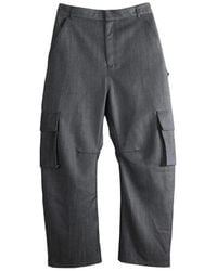 Balenciaga - Straight Wool Trousers With High Waist - Lyst