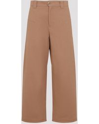 Chloé - Cotton Canvas Barrel-Leg Pants - Lyst