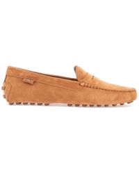 Tod's - Suede Leather Loafers - Lyst
