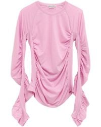 JW Anderson - Ruched Long-Sleeve Top - Lyst