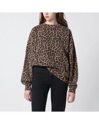 Anine Bing - Miles Hoodie With Leopard Print - Lyst