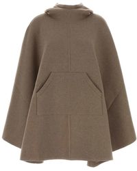 Bottega Veneta - Cape-Style Hooded Wool Jacket - Lyst