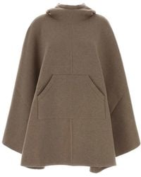 Bottega Veneta - Cape-Style Hooded Wool Jacket - Lyst