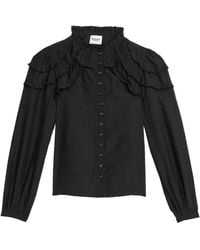 Isabel Marant - Christa Gathered Cotton Blouse - Lyst