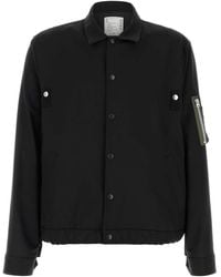 Sacai - Suiting X Nylon Twill Blouson - Lyst