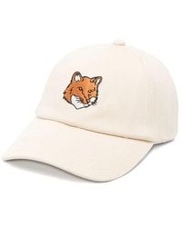 Maison Kitsuné - Maison Kitsuné Cotton Cap With Embroidery - Lyst