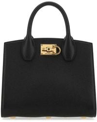 Ferragamo - Salvatore Leather The Studio Handbag - Lyst