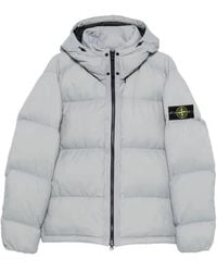 Stone Island - Matt Ripstop Cordura Down Jacket With Hood - Lyst