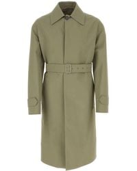 Jil Sander - Army Green Cotton Trench Coat - Lyst