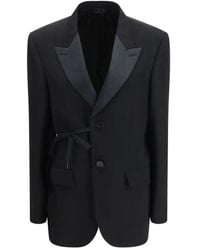 Balenciaga - Wool Suit Tuxedo Jacket - Lyst