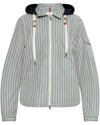 Moncler - Havas Striped Poplin Shirt Jacket - Lyst