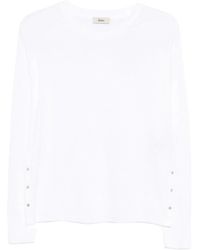 Herno - Lyocell Cotton Raglan-Sleeve Button-Slit T-Shirt - Lyst