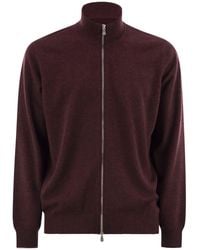 Brunello Cucinelli - Cashmere Zipped Cardigan - Lyst