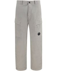 C.P. Company - Stretch Cotton Satin Cargo Pants Fallen Rock - Lyst