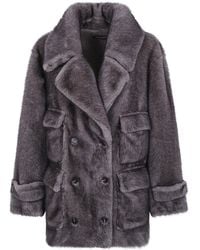 DR. HOPE - Fake Fur Coat - Lyst