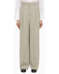 Ami Paris - Light Heather Polyester Trousers - Lyst