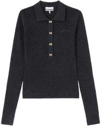 Ganni - Wool Merino Polo - Lyst