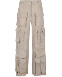 Fermas.club - Suede Cargo Trousers - Lyst