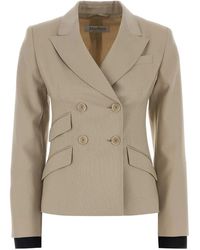 Max Mara - Sand Wool Blend Placido Blazer - Lyst