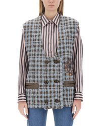 Etro - Houndstooth Over Vest - Lyst