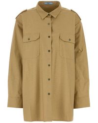 Prada - Cotton Oversized Shirt - Lyst