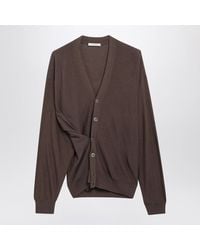 Lemaire - Twisted Shitake Merino Wool Cardigan - Lyst