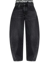 Alexander Wang - Blow-Up Jeans With Logo Bike Short Waistband - Lyst