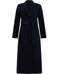 Max Mara - S Max Mara Long Coat With Adjustable Belt - Lyst