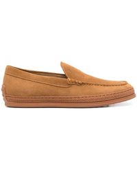 Tod's - Suede Leather Slip On - Lyst