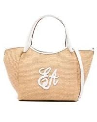 Emporio Armani - Medium Woven-Design Tote Bag - Lyst