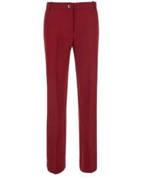 Pinko - Dark Polyester Trousers - Lyst